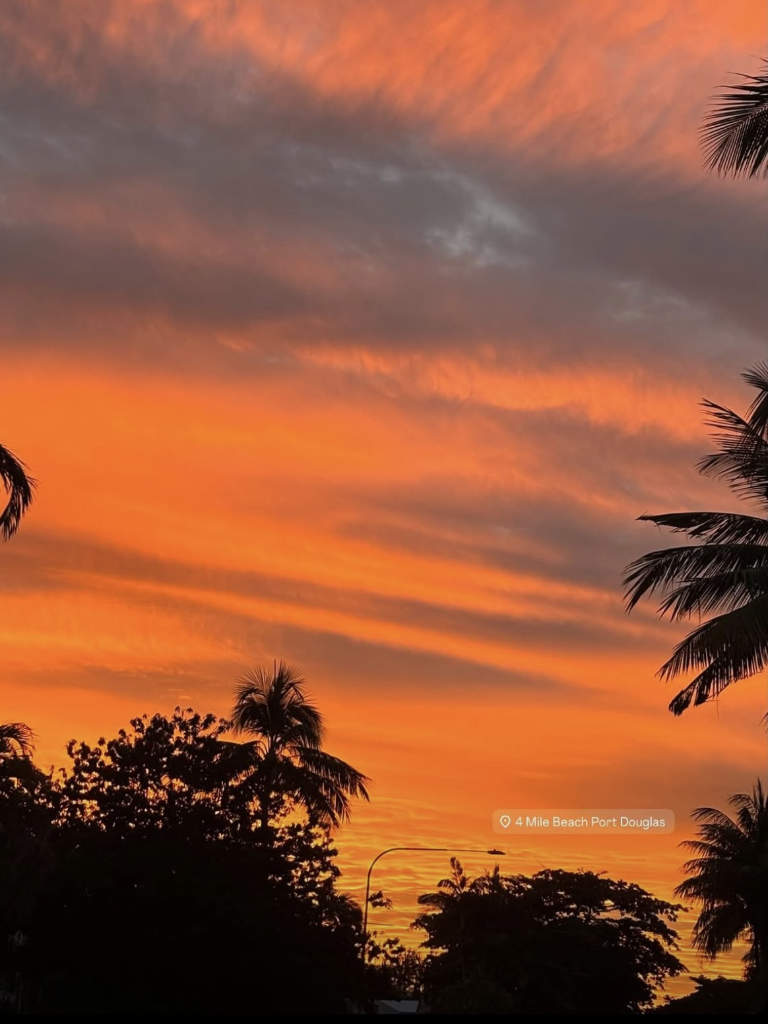 A beautiful sunset at Coral Sea Villas Port Douglas